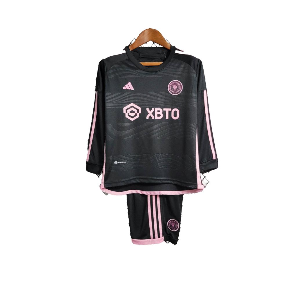 Inter Miami 23-24 Away Stadium Long Sleeve Kids Kit